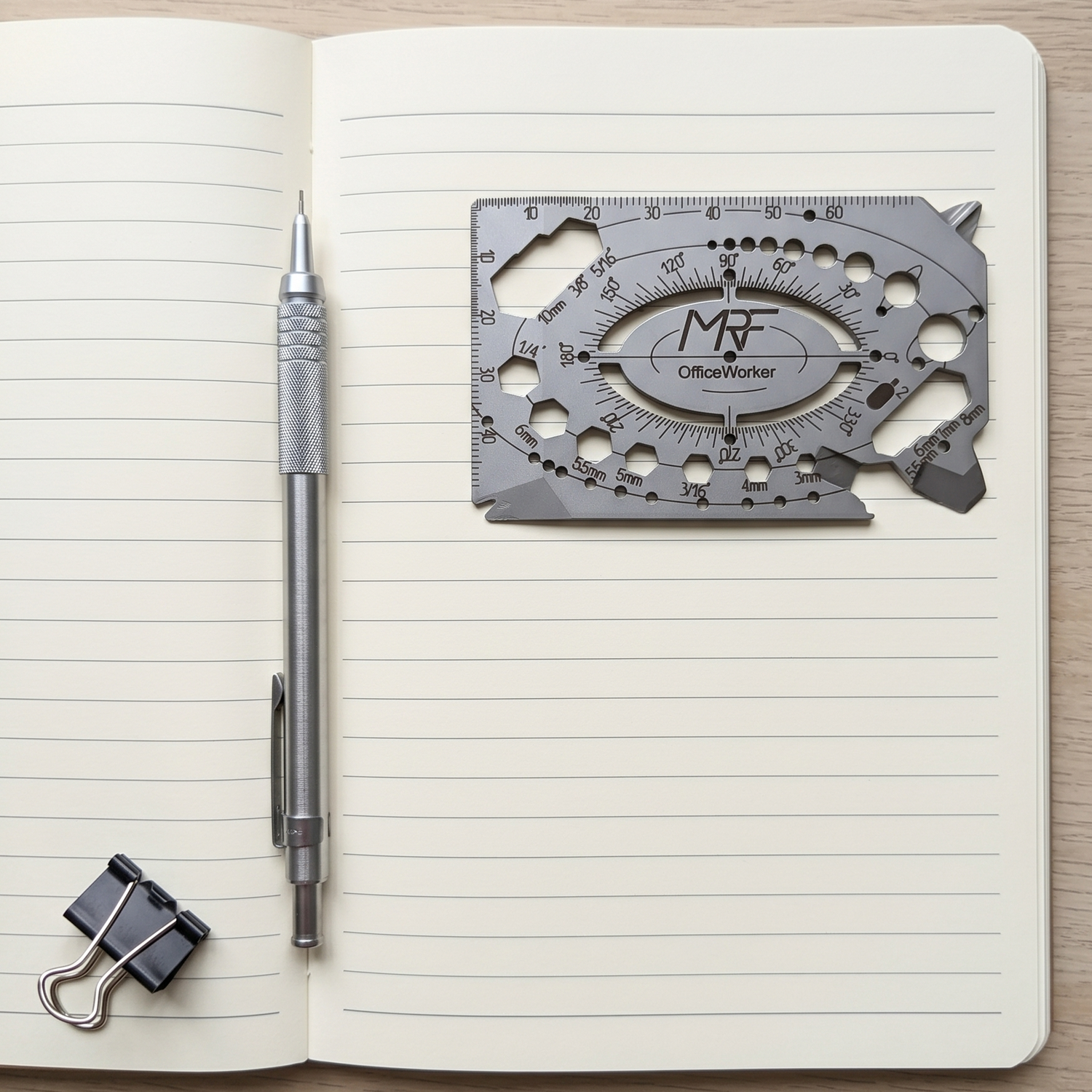 OfficeWorker black PVD card tool for office and travel — Designed in Ukraine