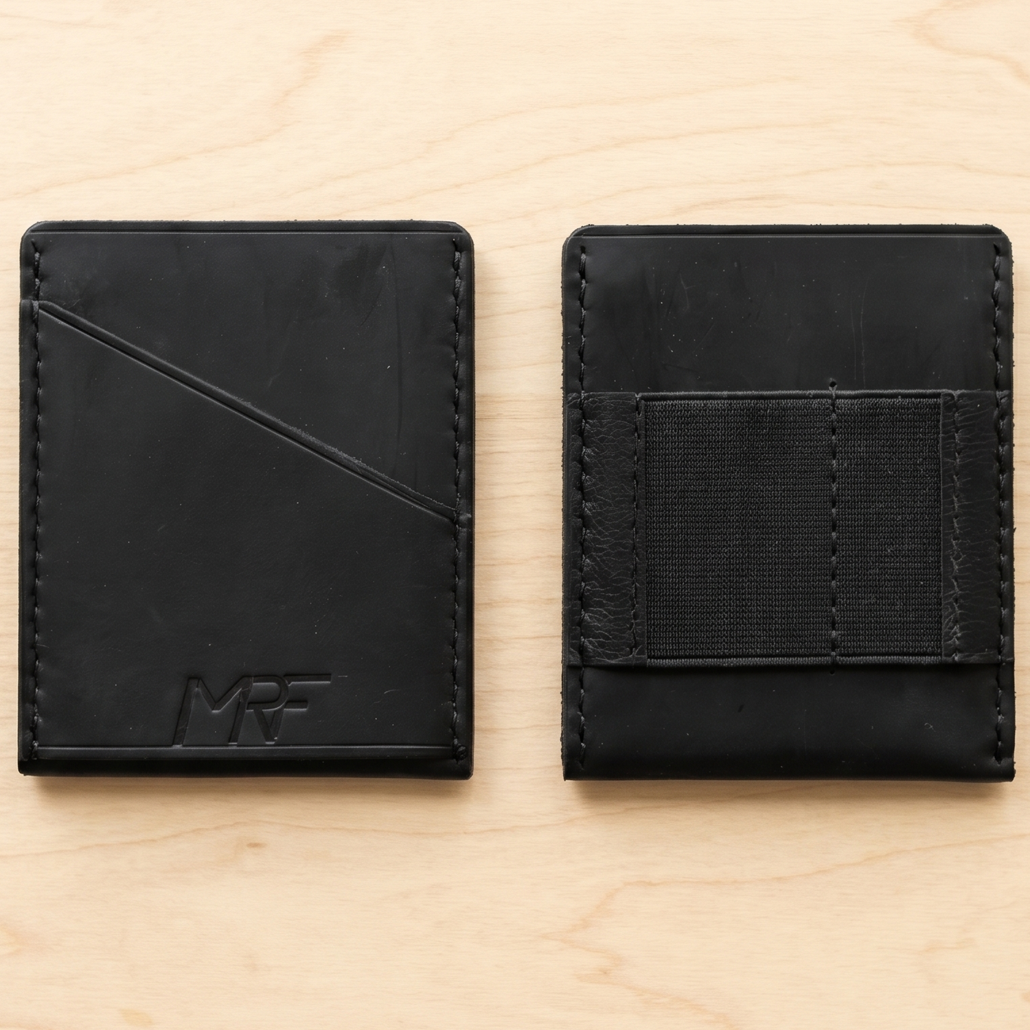 MRF Wallet black leather construction with MRF tool slot — Designed in Ukraine