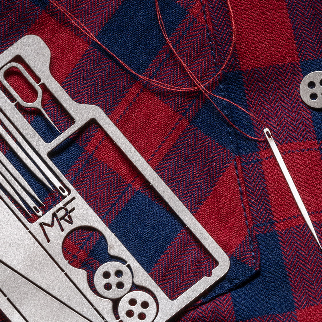 Survival kit Fisherman card with fishing tools detail — Designed in Ukraine