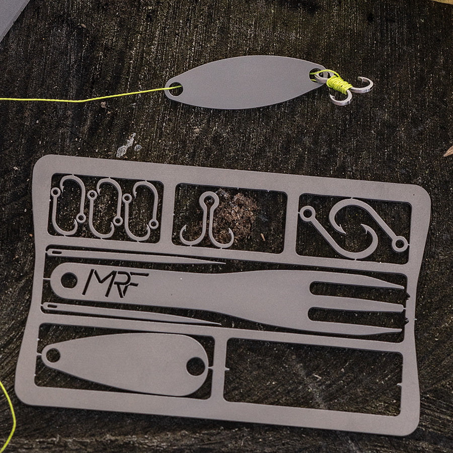 Survival kit Urban card emergency tool layout — Designed in Ukraine