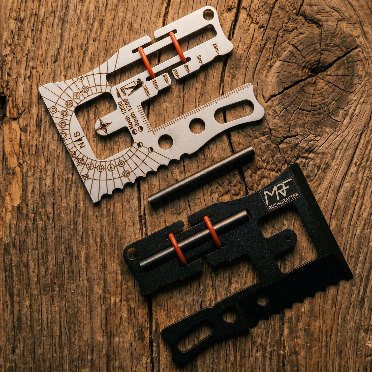 Bushcrafter mini axe edge close-up — survival EDC — Designed in Ukraine