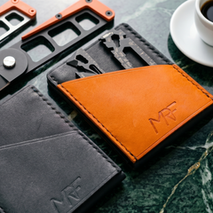 MRF Wallet brown leather variant with modular tool slots — EDC — Designed in Ukraine