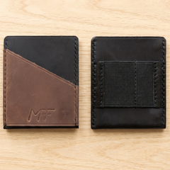 MRF Wallet brown leather side profile slim wallet — Designed in Ukraine