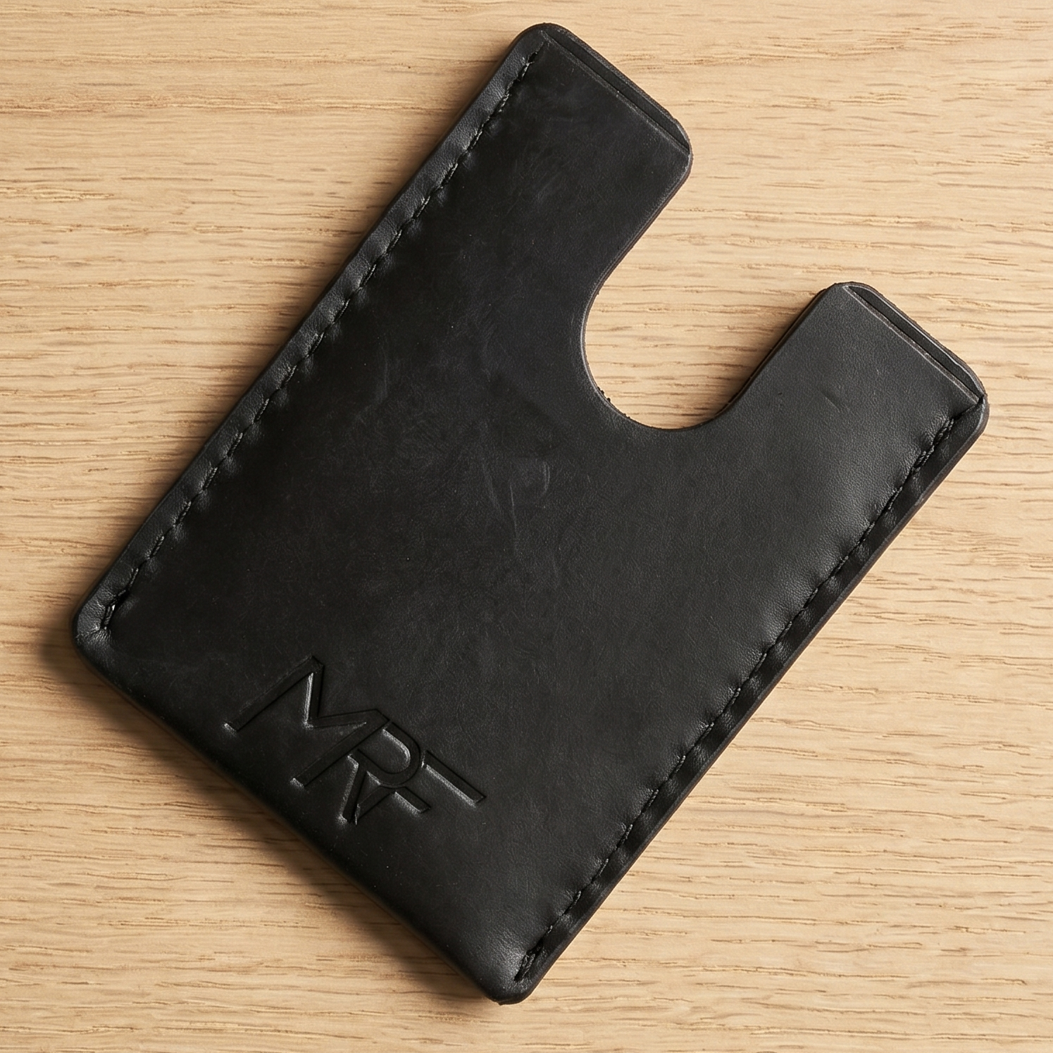 MRF leather sleeve U-notch quick-extraction detail — Designed in Ukraine