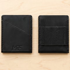 MRF Wallet black leather construction with MRF tool slot — Designed in Ukraine