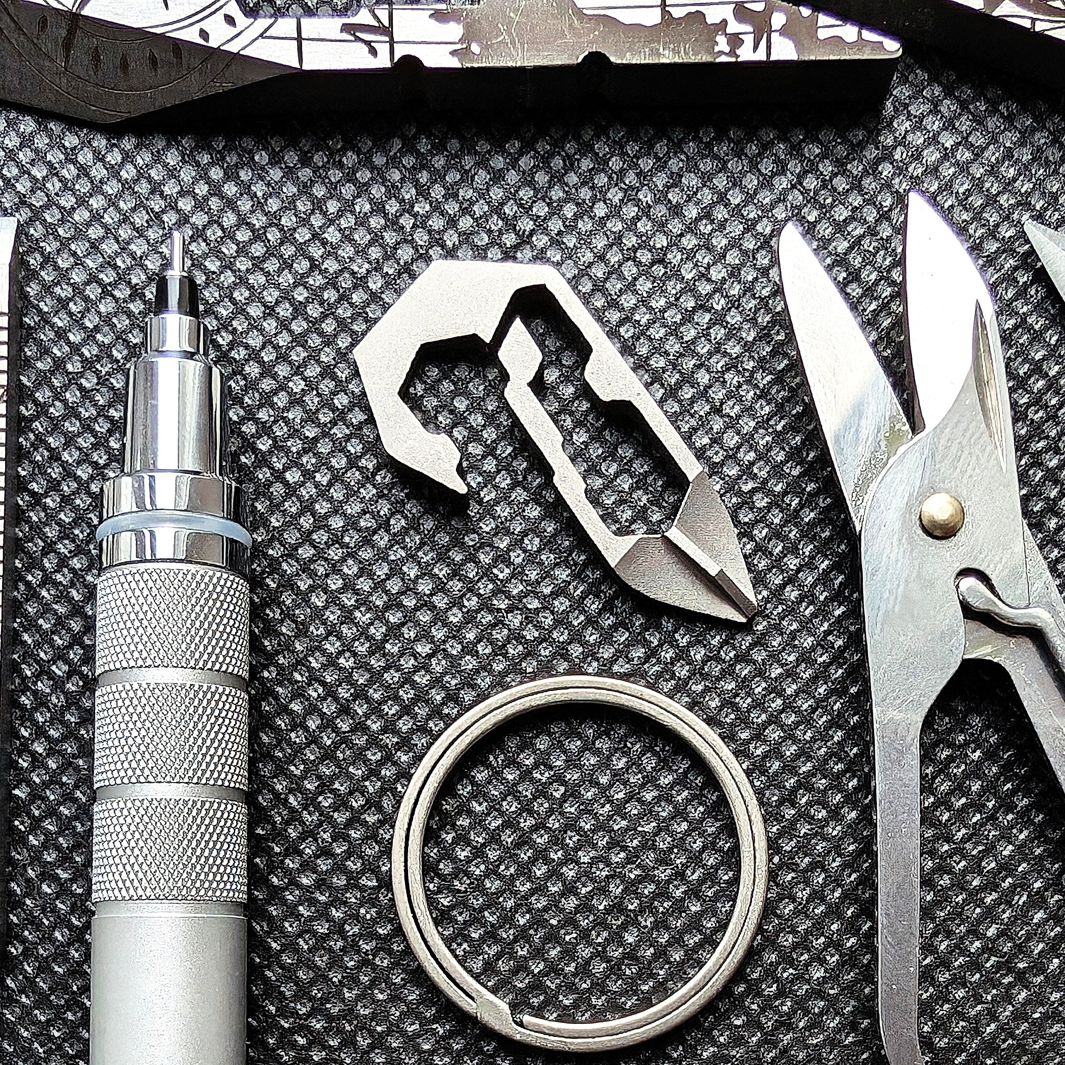 Titanium Keychain Multitool | S Keychain — Bottle Opener & Bit