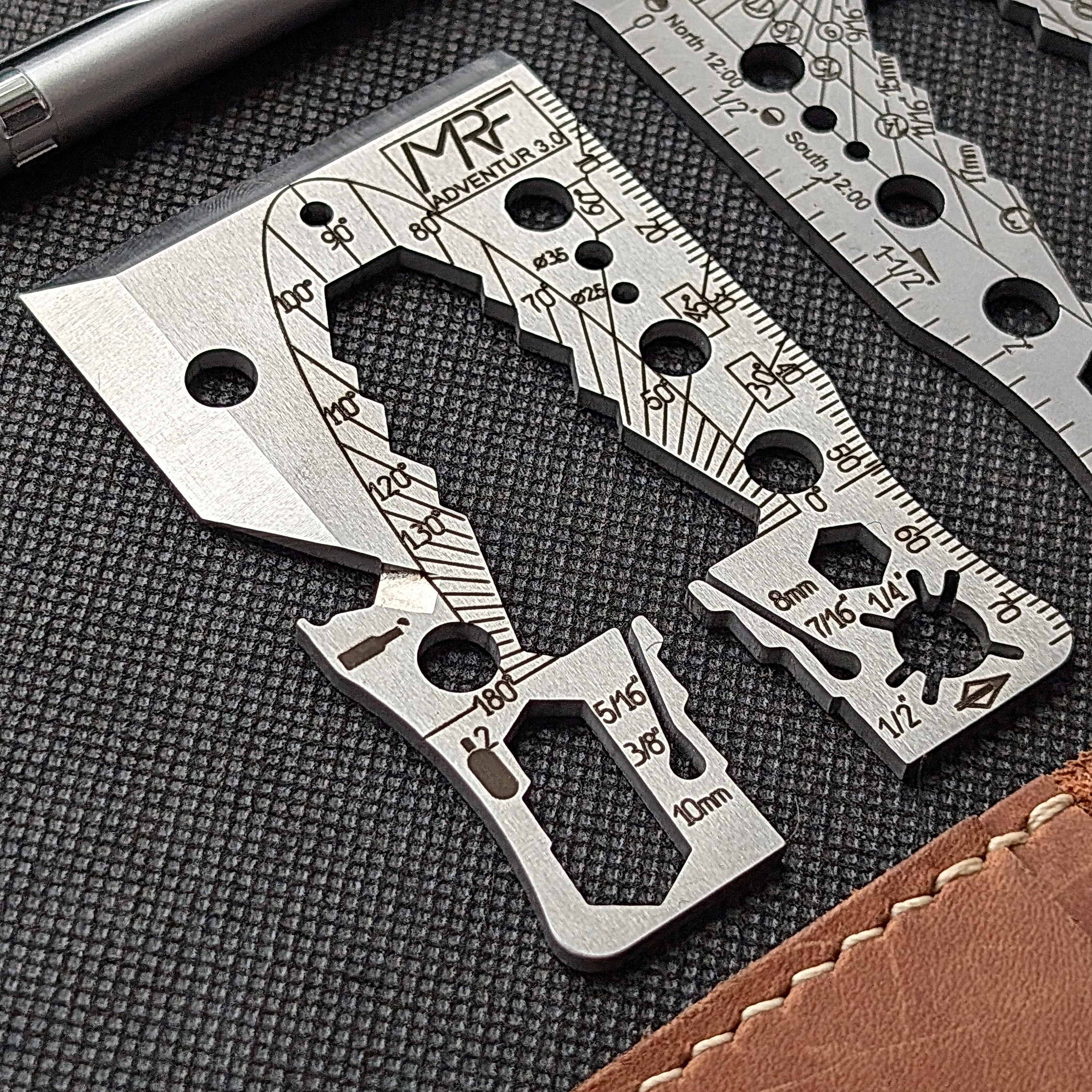 Survival Card Multitool | Adventur — Titanium & 440C Steel – MRF.Tools