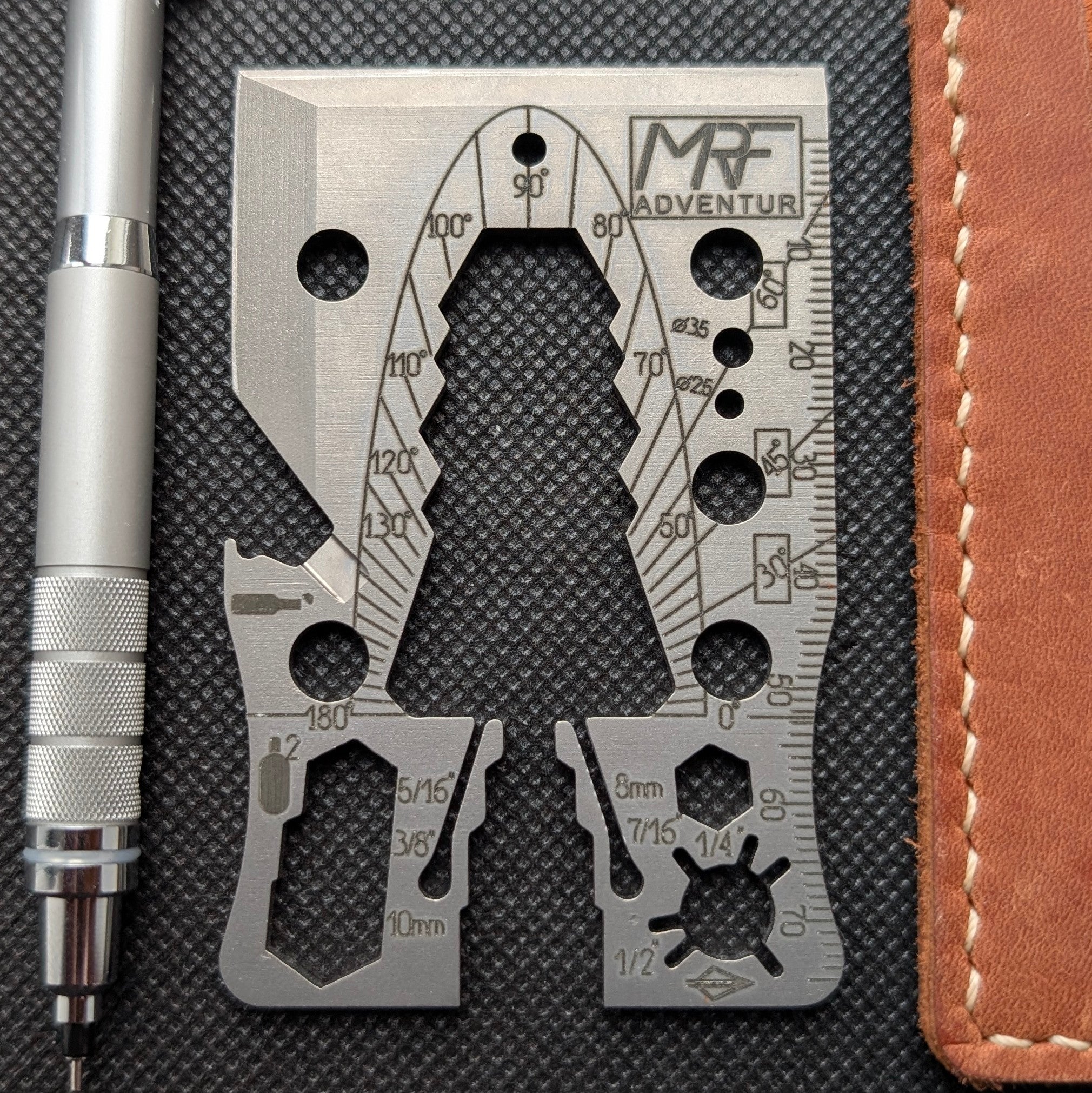 Survival Card Multitool | Adventur — Titanium & 440C Steel – MRF.Tools