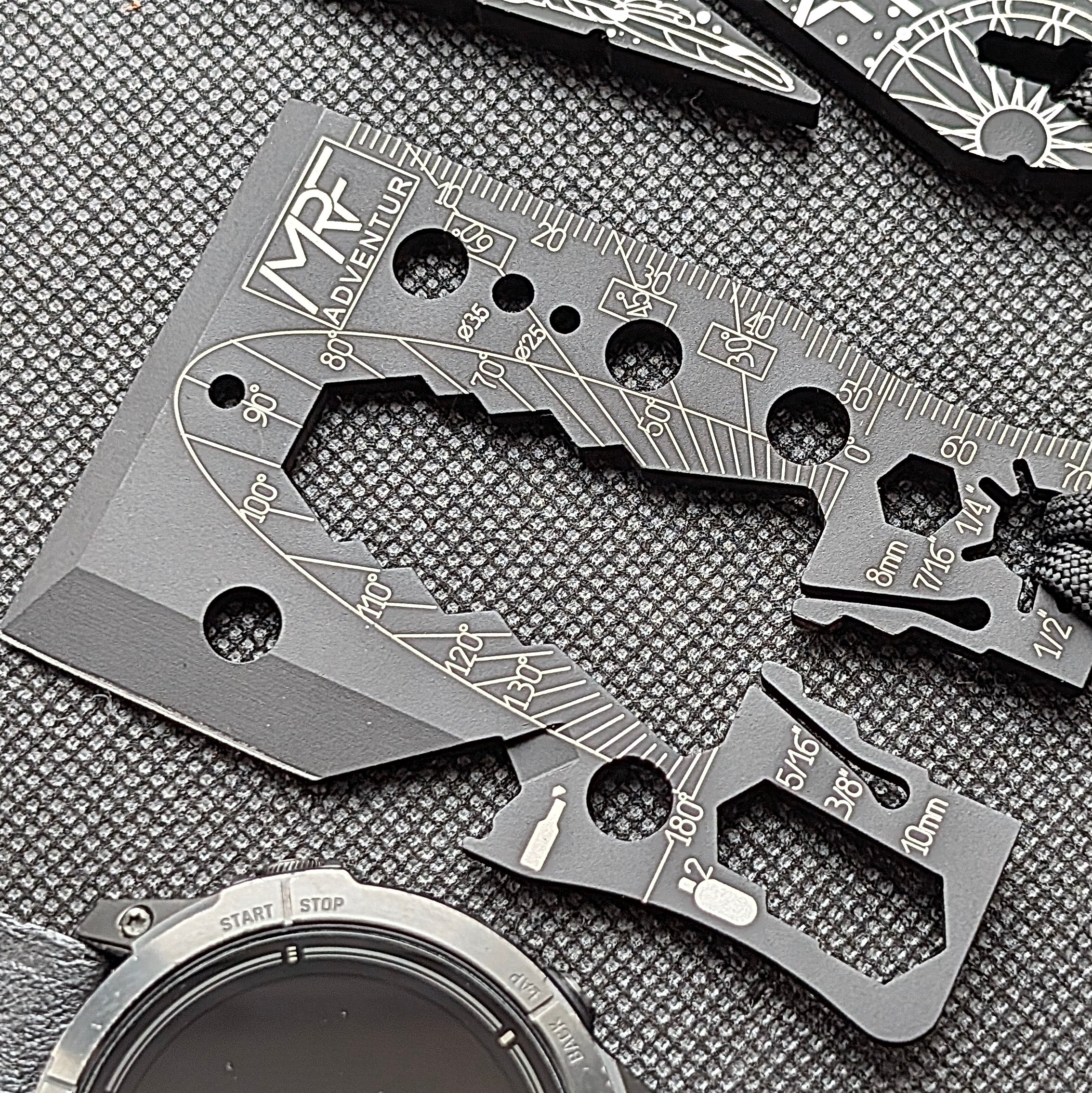 Survival Card Multitool | Adventur — Titanium & 440C Steel – MRF.Tools