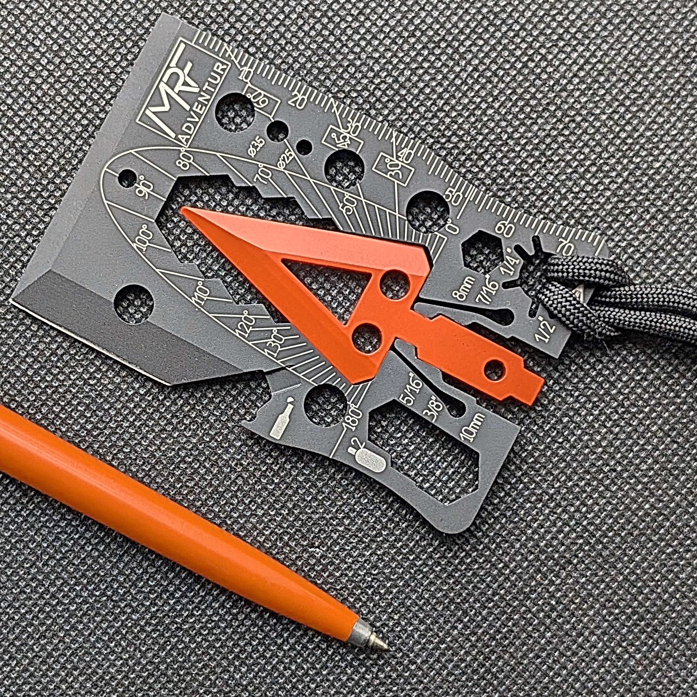 Survival Card Multitool | Adventur — Titanium & 440C Steel – MRF.Tools