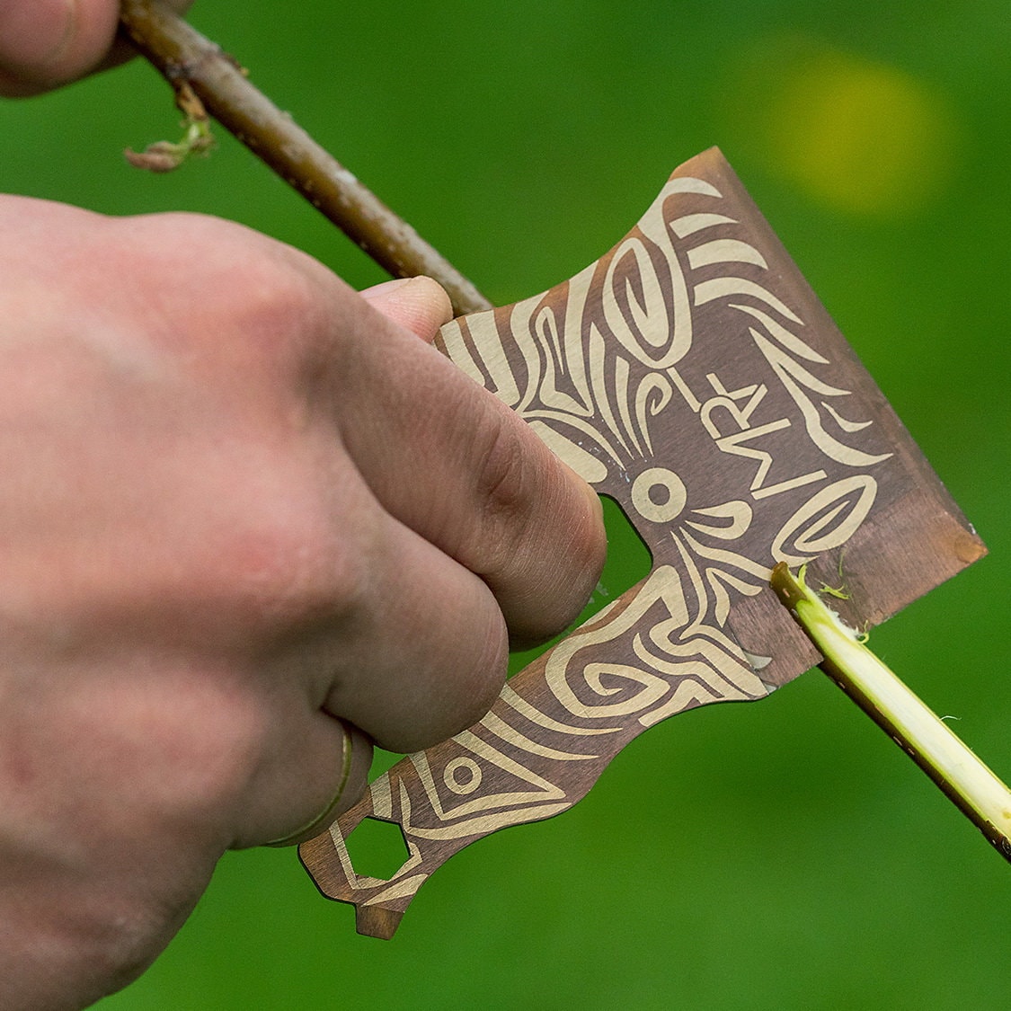Card Knife Tattoo - blade detail and wallet size