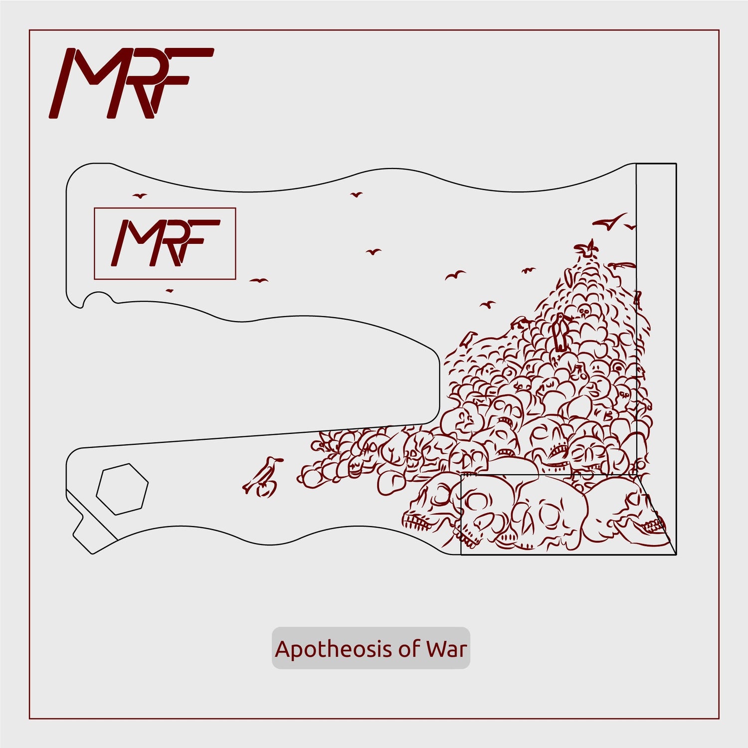 Card Knife Tattoo - Apotheosis of War design
